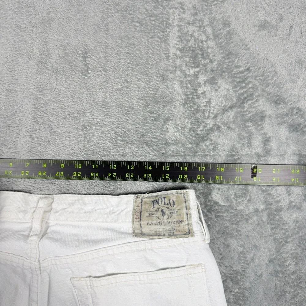 Polo Ralph Lauren Mens 34x32 Y2K Classic Fit Hudson White Straight Leg Denim